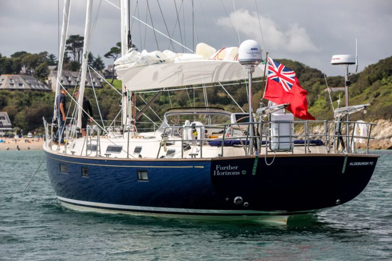 Rustler 57 at anchor