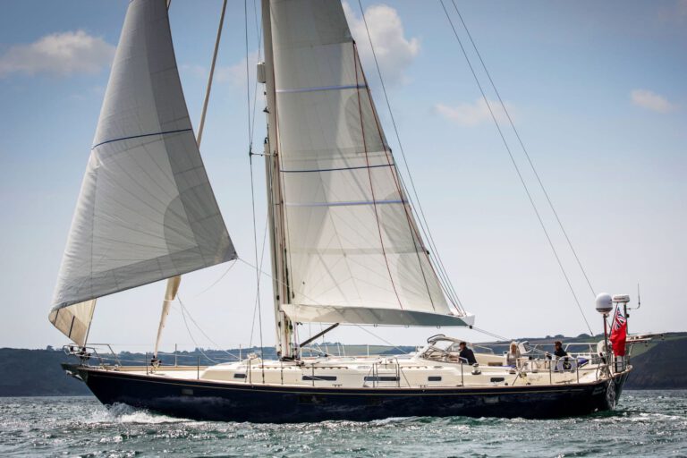 Rustler 57 sailing